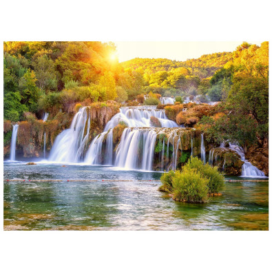 3D waterfall wall mural for the bedroom or living room, wallpaper 400x280