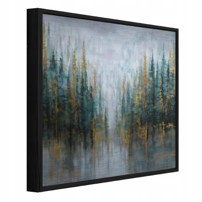 Painting in a black frame, metal forest, abstract, loft, living room, bedroom, 30x30