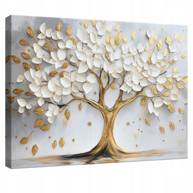 Painting for the bedroom, living room, or kitchen; features flowers and trees; 3D on canvas; for the wall; 100x70