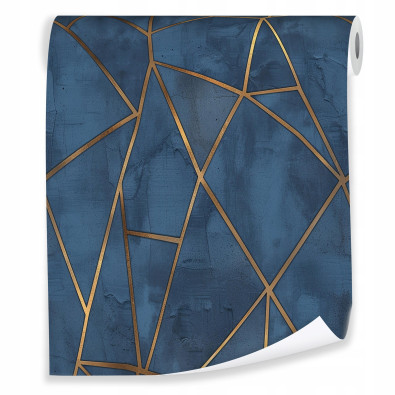 Geometric 3D pattern wallpaper on non-woven fabric for living room and bedroom walls, sold by the roll