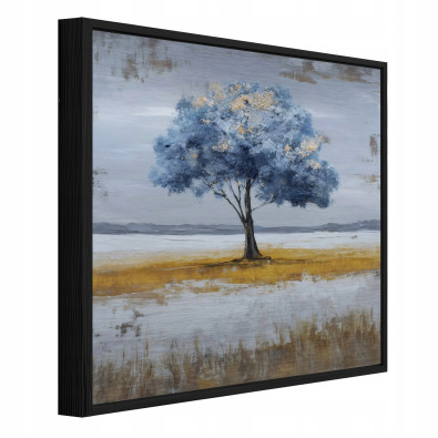 Picture in a black frame, metal tree abstraction, loft, living room, bedroom, 30x30