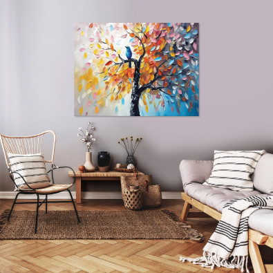 3D abstract modern tree painting on canvas (40x30) for the bedroom or living room