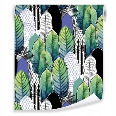 Leaves wallpaper, modern wallpaper