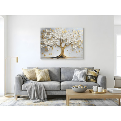 Painting for the bedroom, living room, or kitchen; features flowers and trees; 3D on canvas; for the wall; 100x70