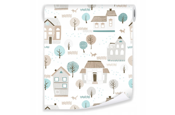 Wallpaper for children, Scandinavian style, roll