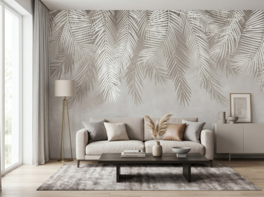 Palm leaf wall mural for the bedroom or living room, wallpaper 400x280