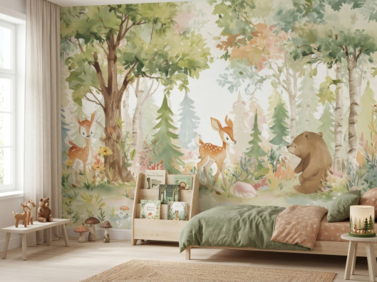 Wall mural for children forest animals wallpaper for children's room 400x280