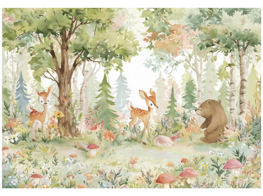 Wall mural for children forest animals wallpaper for children's room 400x280