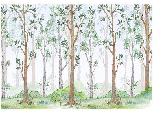 Forest wall mural for children, wallpaper for children's room, non-woven fabric, 400x280