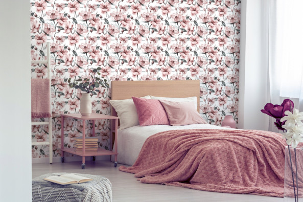 Peony flowers 3D wallpaper bedroom wallpaper