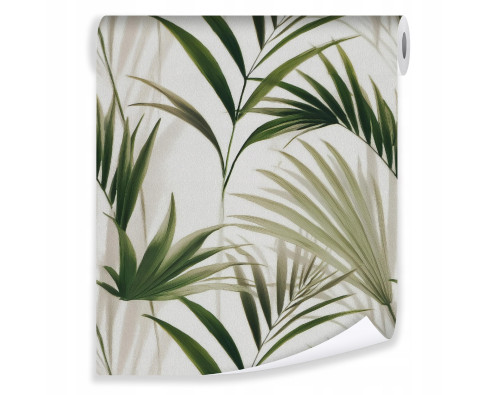 Boho tropical grass leaf wallpaper on non-woven fabric for living room and bedroom walls