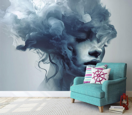 Wall mural woman face art for bedroom living room wallpaper non-woven 400x280