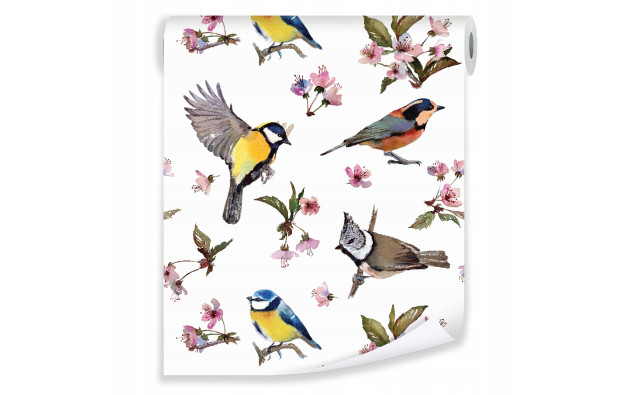Wallpaper birds flowers leaves wallpapers