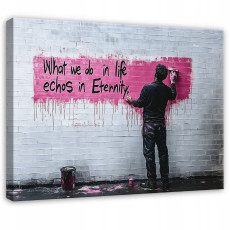 Banksy-festmény, absztrakt, szürke, nappaliba, hálószobába vagy konyhába, vászonra nyomtatva, 120x80 cm