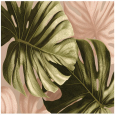 Monstera-leveles fotótapéta, zöld, hálószoba, nappali, flizelin hátú tapéta, 200x140