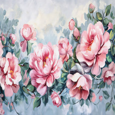Fotófalikép: virágok betonon, nagy rózsák hálószobába és nappaliba, 150x105 cm