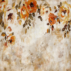 Fotótapéta: virágok betonon, vintage rózsák hálószobába és nappaliba, 150x105 cm