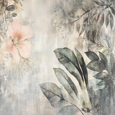 Vintage leveles és virágos beton mintás fotótapéta hálószobába vagy nappaliba, 150x105 cm, 15399