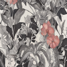 Virágos és leveles vintage fotófalitapéta hálószobába vagy nappaliba, flizelin hátterű, 150x105 cm