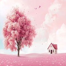 Fotófalikép kislányoknak – fa motívumú tapéta gyermekszobába, 150x105 cm
