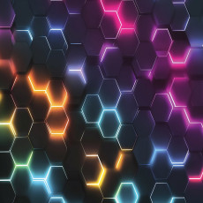 Fotófalitapéta tinédzsereknek: 3D-s hatszög alakú játékos tapéta, 150x105 cm