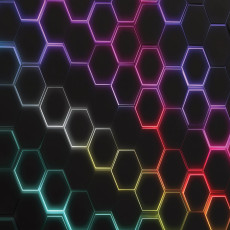 3D-s hexagonális játékos témájú fotótapéta gyermekszobába, 150x105 cm