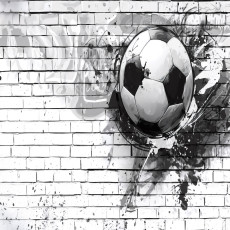 Fotótapéta foci graffiti téglafal street art ifjúsági szoba