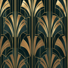 Art deco stílusú, arany színű absztrakt fotótapéta hálószobába vagy nappaliba, 150x105 cm