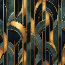 Art deco arany fotótapéta hálószobába vagy nappaliba, flizelin hátterű tapéta