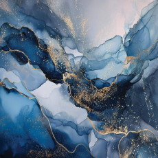 Arany-kék márvány mintás fotótapéta hálószobába vagy nappaliba, hordozóréteggel, 150x105 cm