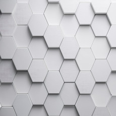 Gyerekfotófal: 3D-s hexagonális játékmotívum, szürke gyerekfotófal, 150x105 cm