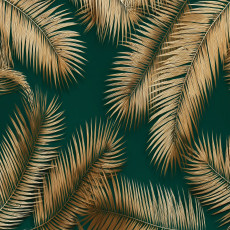 Glamour zöld leveles fotótapéta hálószobába vagy nappaliba, flizelin hátú, 150x105 cm