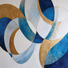 Absztrakt geometrikus fotótapéta hálószobába vagy nappaliba, flizelin hátú, 150x105 cm