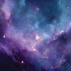 Fotótapéta világűr köd csillagok galaxis lila kék hálószoba