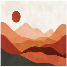 Art Deco wall mural mountains landscape bedroom living room wallpaper non-woven 400x280