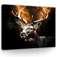Absztrakt szarvas kép, nagy XXL méret, modern stílus, 60x40