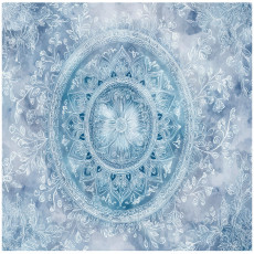 Kék mandala fotófalitapéta hálószobába vagy nappaliba, flizelin hátterű, 150x105 cm