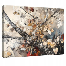 Vászonkép: fák absztrakt motívummal a hálószobába, nappaliba vagy konyhába, 120x80 cm