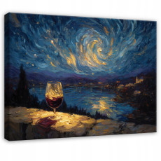 Absztrakt tájkép a hálószobába vagy a nappaliba, vászonra festve, 100x70 cm