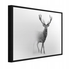 Fekete keretes vászonkép szarvas állatok nappali hálószoba 60x40