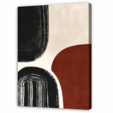 Geometrikus absztrakt boho festmény hálószobába vagy nappaliba, vászonra nyomtatva, 40x30 cm