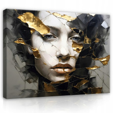 Kép: női arc, absztrakt, modern, 120x80
