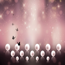 Fototapeta perły motyle różowy bokeh glamour sypialnia salon tapeta fl