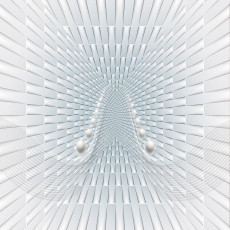 Fototapeta 3d tunel perły biały szary salon biuro tapeta flizelina