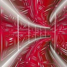 Fototapeta 3d tunel sci fi czerwony biuro pokój dziecka tapeta flizeli