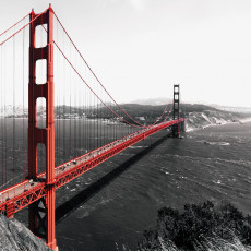 Fototapeta most golden gate san francisco czerwony salon biuro tapeta