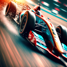 F1-es versenyautós falikép a nappaliba