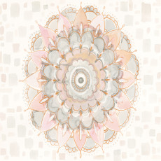 Pasztell mandala boho stílusú nappali falikép
