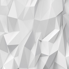 3D-s háromszögös falikép, fehér origami, minimalista stílusú nappali, iroda, hálószoba
