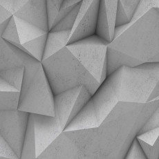 3D-s háromszöges falmatrica, beton szürke, geometrikus, ipari stílusú, nappalihoz és irodához